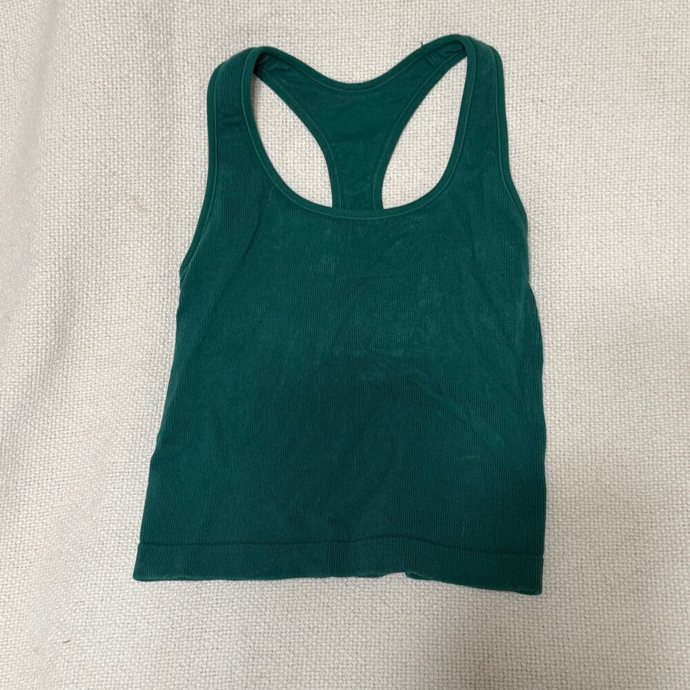 Target All in Motion Green Ribbed Racerback Tank | Sz M - Picture 2 of 3